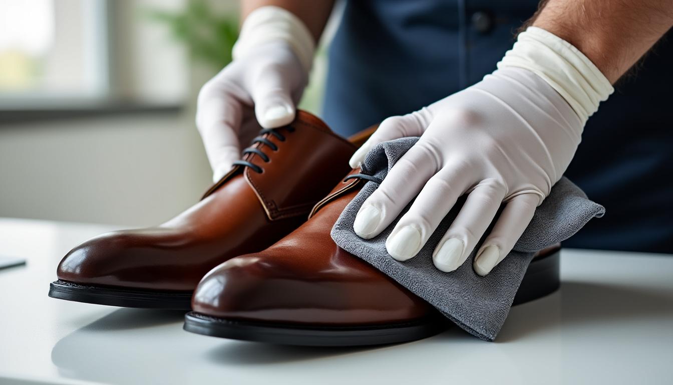 Comment enlever du cirage sur des chaussures en cuir?