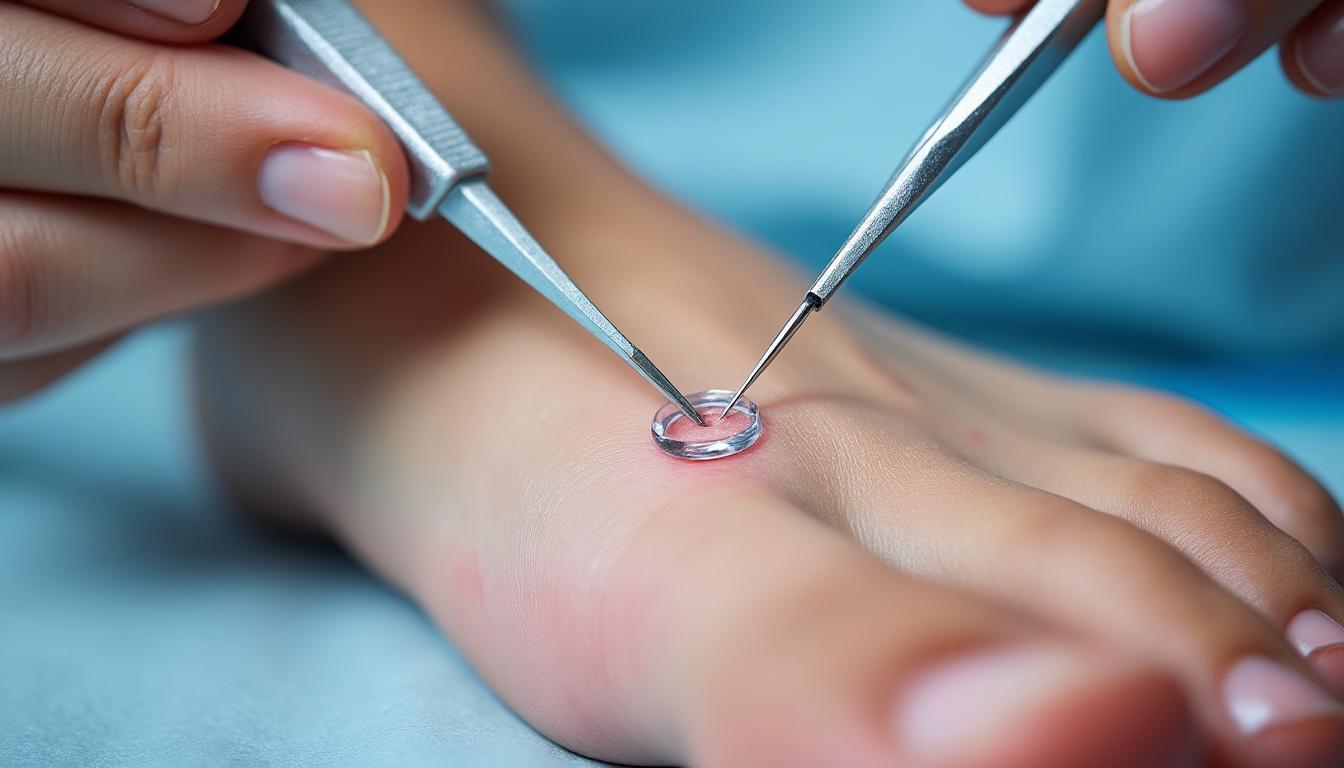 Comment enlever un bout de verre dans le pied?