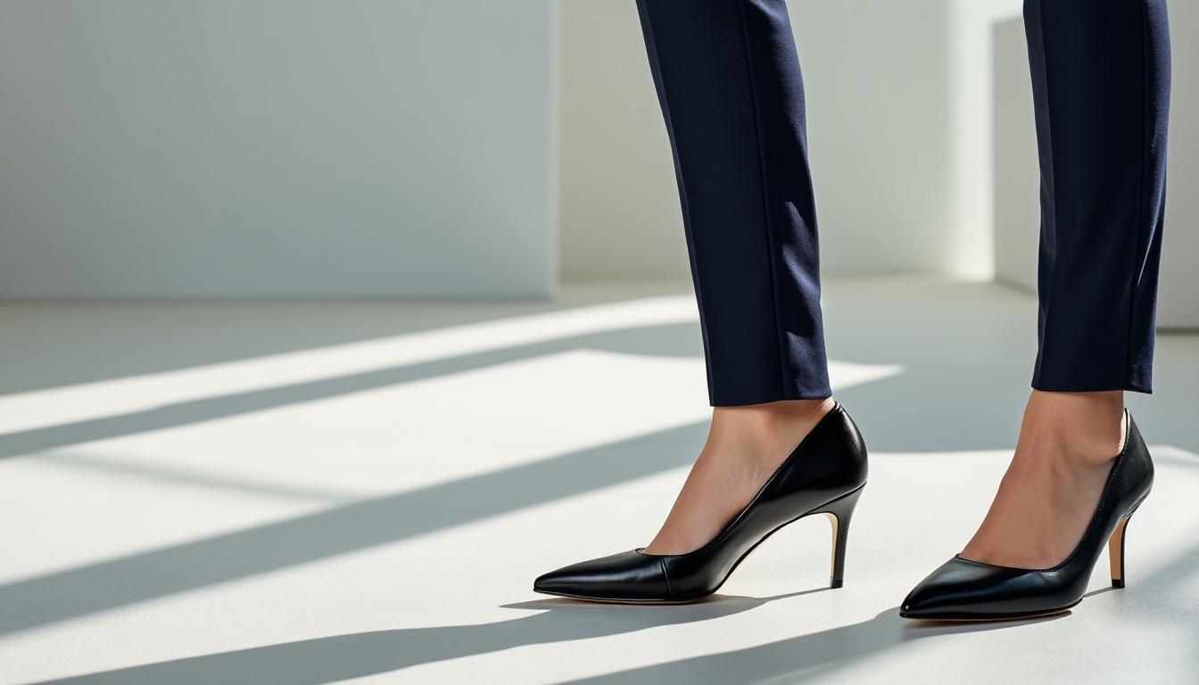 Les chaussures idéales pour accompagner un tailleur pantalon.
