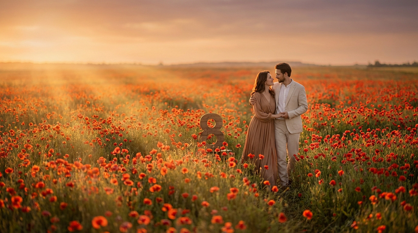 8 ans de mariage noce de coquelicot : symbolique et cadeaux