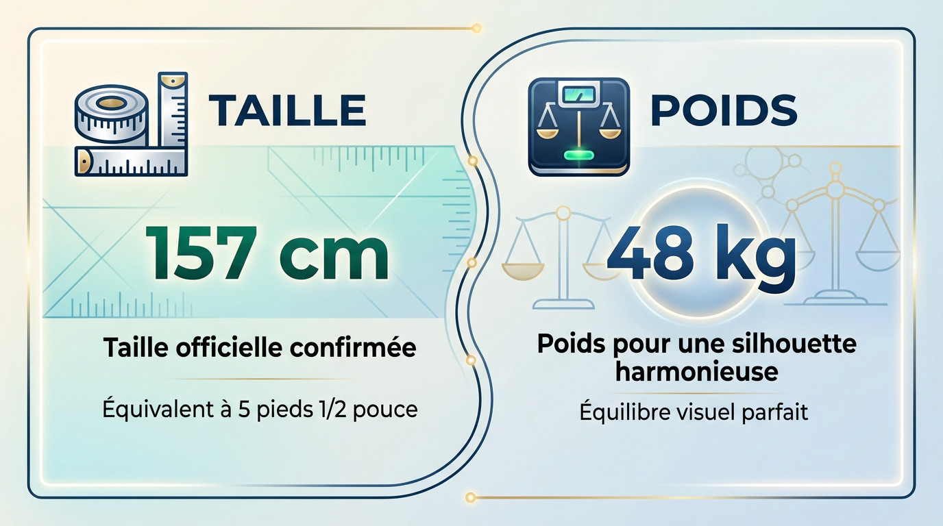 Infographie détaillant la taille exacte et le poids d'Eva Longoria