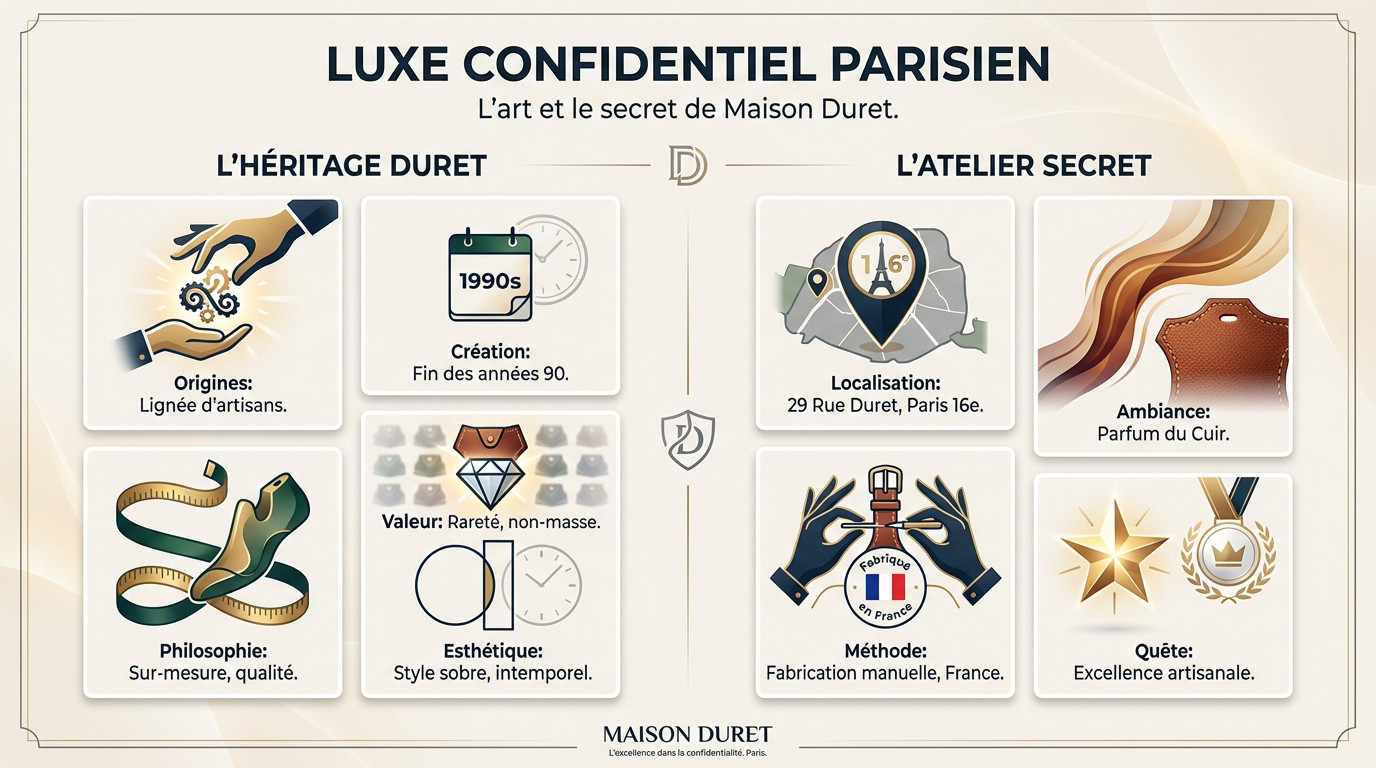 Atelier de maroquinerie artisanale Maison Duret à Paris