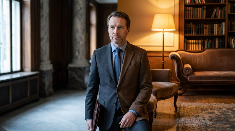 Harold Hauzy, ancien conseiller politique devenu psychanalyste, dans son cabinet à Paris